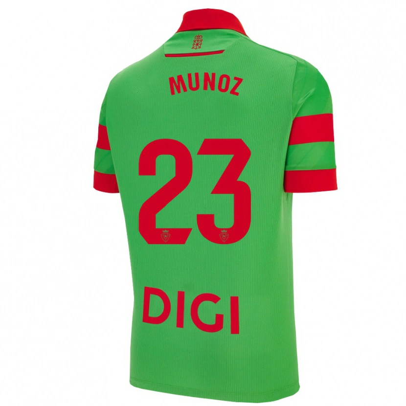 Danxen Mann Víctor Muñoz #23 Grønn Rød Bortetrøye Drakt Trøye 2025/26 Skjorter T-Skjorte