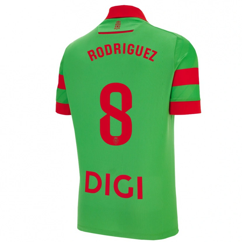 Danxen Mann Vanessa Rodríguez Iribarren #8 Grønn Rød Bortetrøye Drakt Trøye 2025/26 Skjorter T-Skjorte
