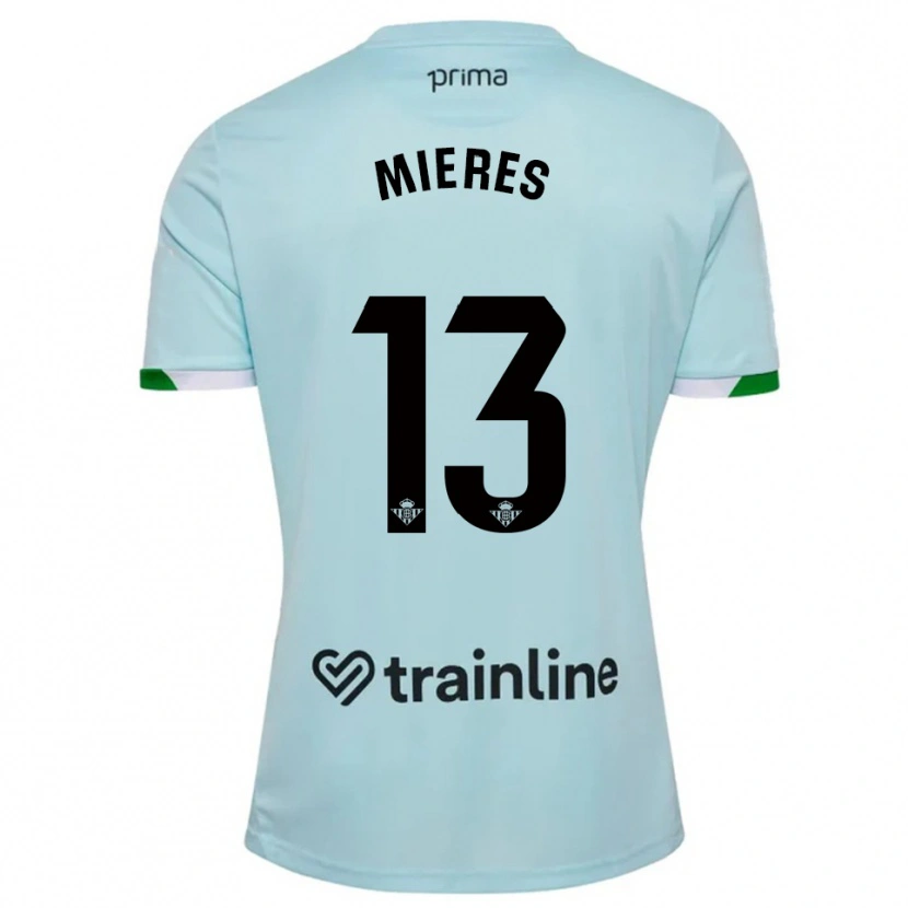 Danxen Mann Malena Mieres García #13 Lyseblå Grønn Bortetrøye Drakt Trøye 2025/26 Skjorter T-Skjorte