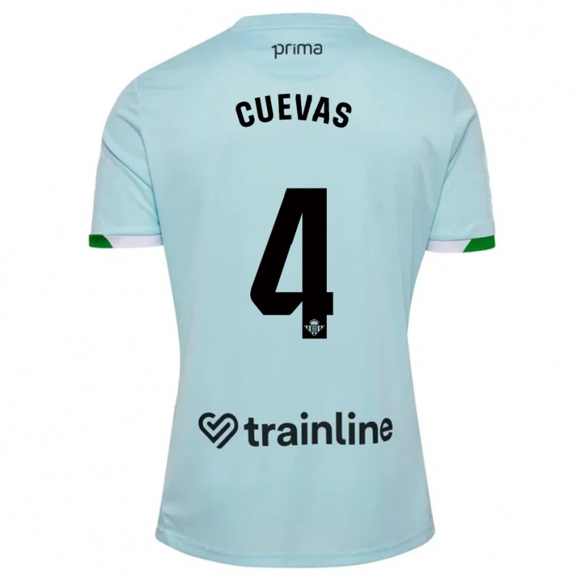 Danxen Mann Miguel Cuevas #4 Lyseblå Grønn Bortetrøye Drakt Trøye 2025/26 Skjorter T-Skjorte