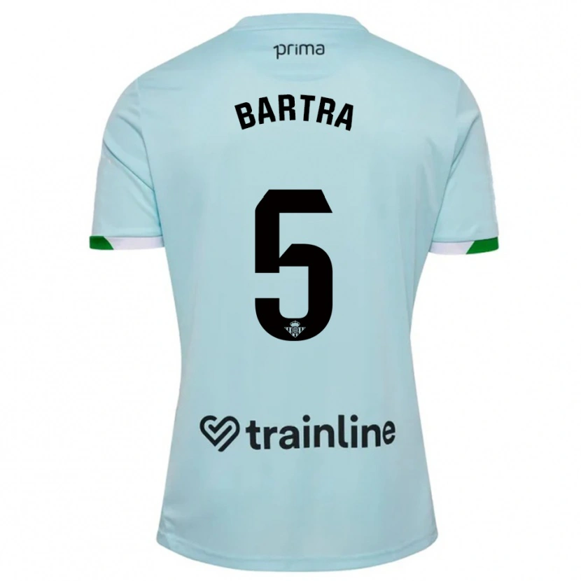 Danxen Mann Marc Bartra #5 Lyseblå Grønn Bortetrøye Drakt Trøye 2025/26 Skjorter T-Skjorte