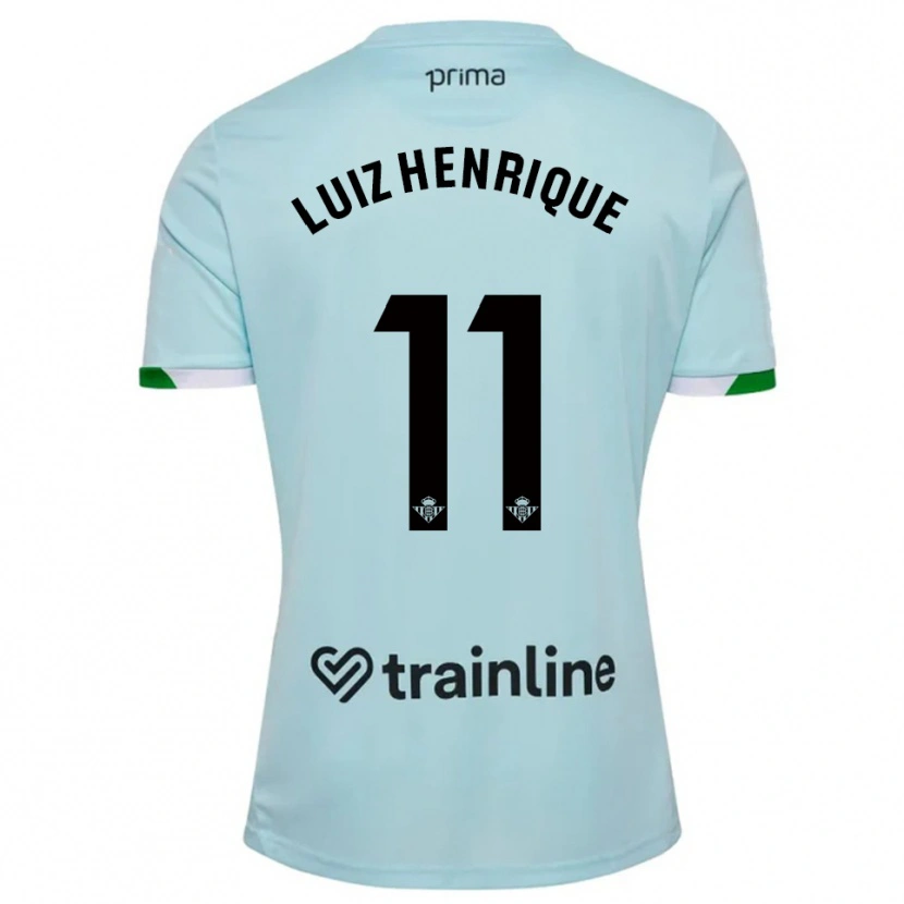 Danxen Mann Luiz Henrique #11 Lyseblå Grønn Bortetrøye Drakt Trøye 2025/26 Skjorter T-Skjorte