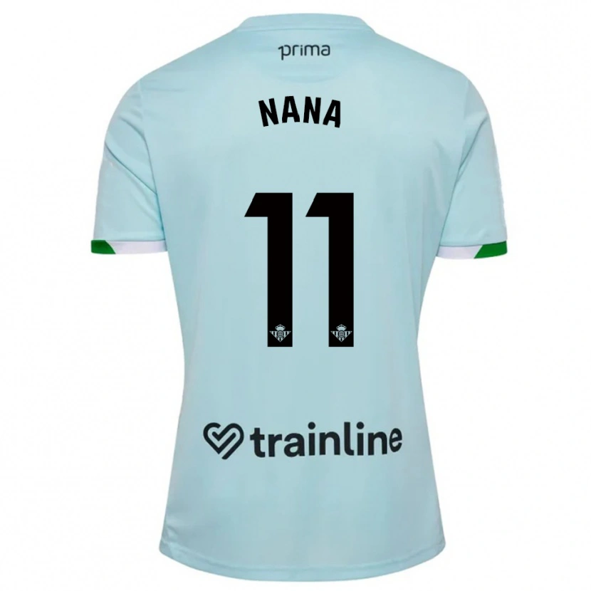 Danxen Mann Nuria Ligero Fernández #11 Lyseblå Grønn Bortetrøye Drakt Trøye 2025/26 Skjorter T-Skjorte