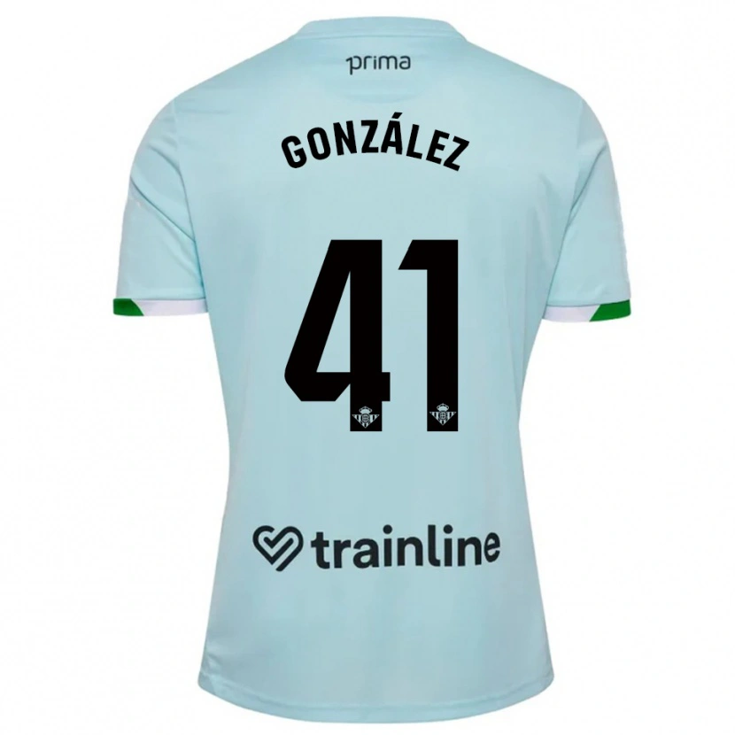 Danxen Mann Manu González #41 Lyseblå Grønn Bortetrøye Drakt Trøye 2025/26 Skjorter T-Skjorte