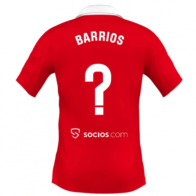 Danxen Mann Rodrigo Barrios #0 Rød Hvit Grå Bortetrøye Drakt Trøye 2025/26 Skjorter T-Skjorte