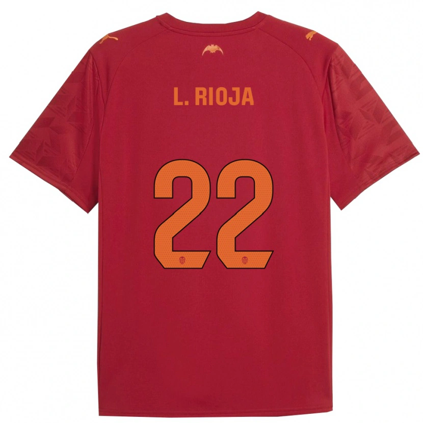 Danxen Mann Luis Rioja #22 Rød Oransje Bortetrøye Drakt Trøye 2025/26 Skjorter T-Skjorte