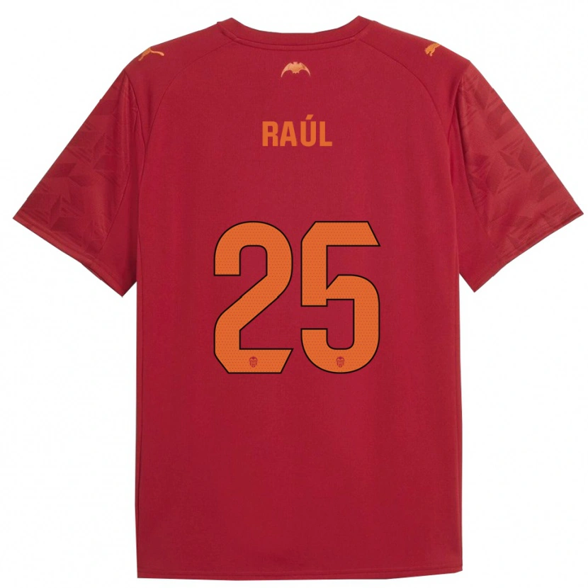 Danxen Mann Raúl Jiménez #25 Rød Oransje Bortetrøye Drakt Trøye 2025/26 Skjorter T-Skjorte