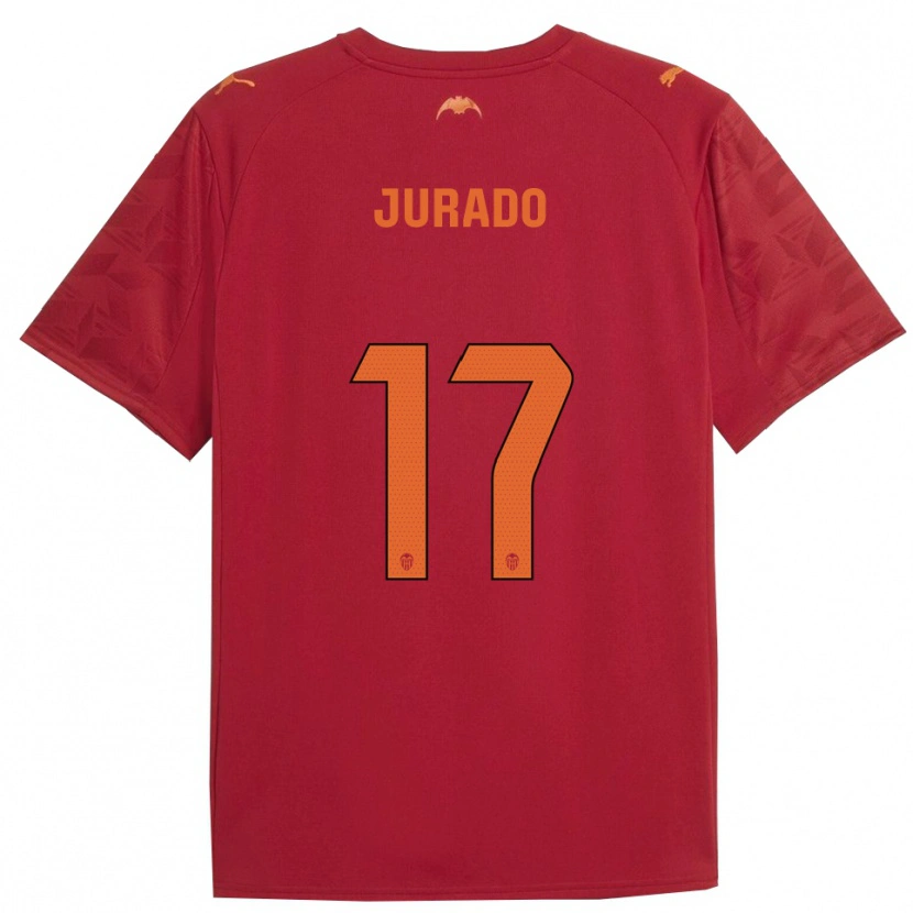 Danxen Mann Marc Jurado #17 Rød Oransje Bortetrøye Drakt Trøye 2025/26 Skjorter T-Skjorte