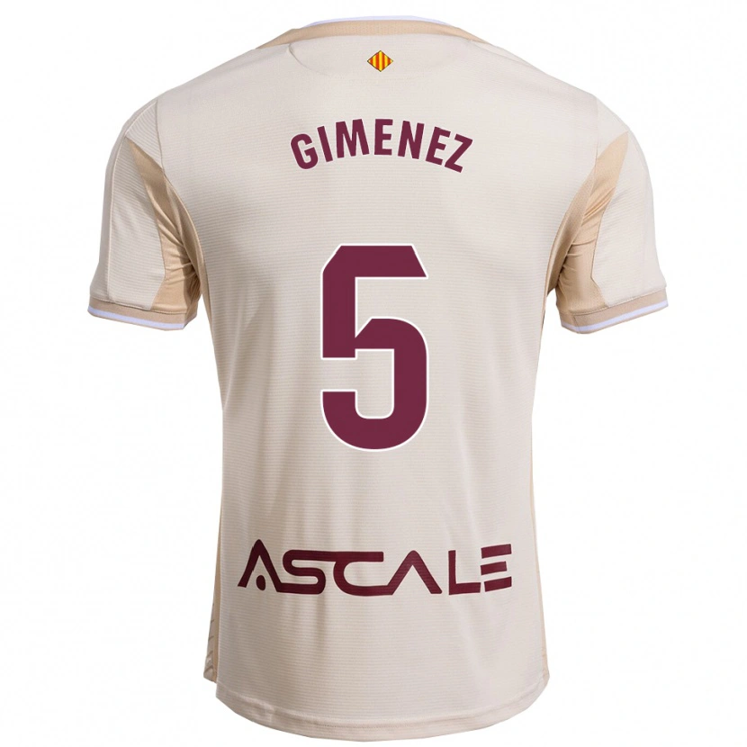 Danxen Mann Yenifer Giménez #5 Off-White Burgunder Bortetrøye Drakt Trøye 2025/26 Skjorter T-Skjorte