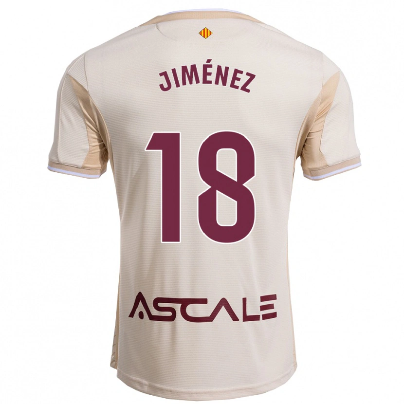 Danxen Mann Alex Jiménez #18 Off-White Burgunder Bortetrøye Drakt Trøye 2025/26 Skjorter T-Skjorte