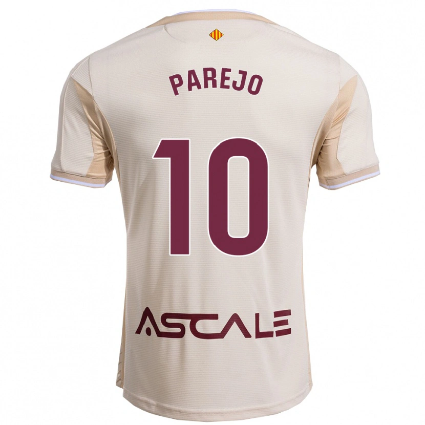 Danxen Mann Dani Parejo #10 Off-White Burgunder Bortetrøye Drakt Trøye 2025/26 Skjorter T-Skjorte
