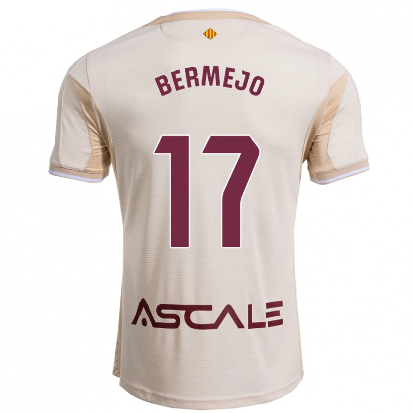 Danxen Mann Celso Bermejo #17 Off-White Burgunder Bortetrøye Drakt Trøye 2025/26 Skjorter T-Skjorte