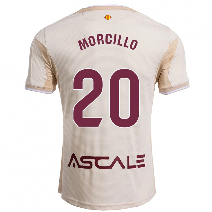 Danxen Mann Raquel Morcillo #20 Off-White Burgunder Bortetrøye Drakt Trøye 2025/26 Skjorter T-Skjorte
