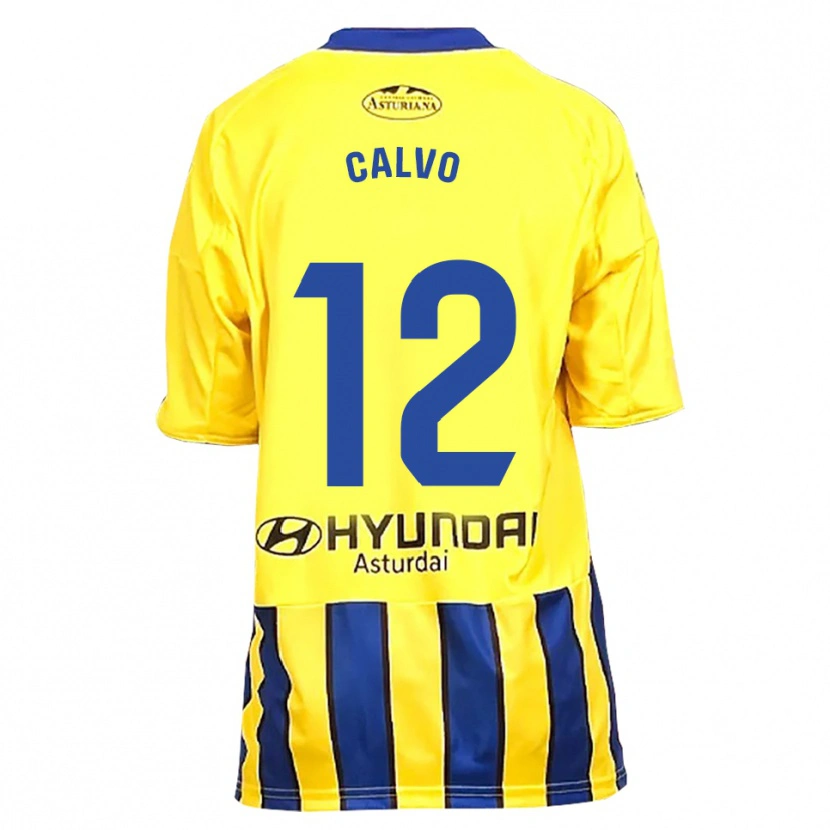 Danxen Mann Dani Calvo #12 Gul Blå Bortetrøye Drakt Trøye 2025/26 Skjorter T-Skjorte