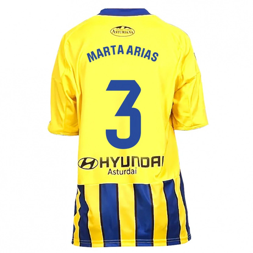 Danxen Mann Marta Arias #3 Gul Blå Bortetrøye Drakt Trøye 2025/26 Skjorter T-Skjorte