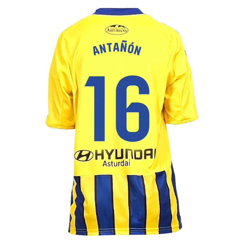 Danxen Mann Lucas Antañón #16 Gul Blå Bortetrøye Drakt Trøye 2025/26 Skjorter T-Skjorte
