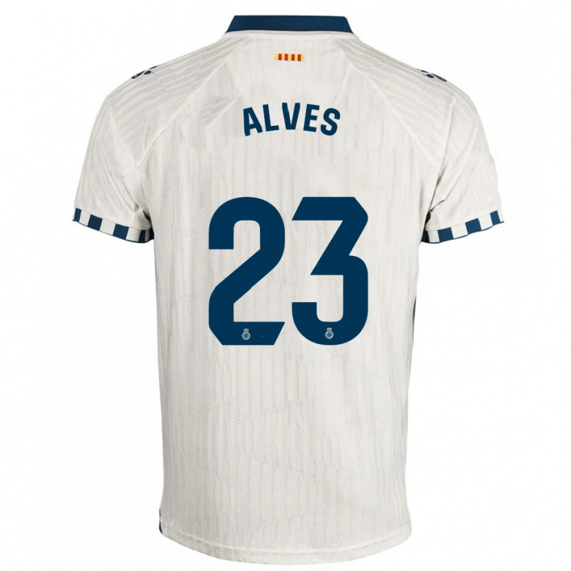 Danxen Mann Lucas Alves #23 Hvit Blå Bortetrøye Drakt Trøye 2025/26 Skjorter T-Skjorte