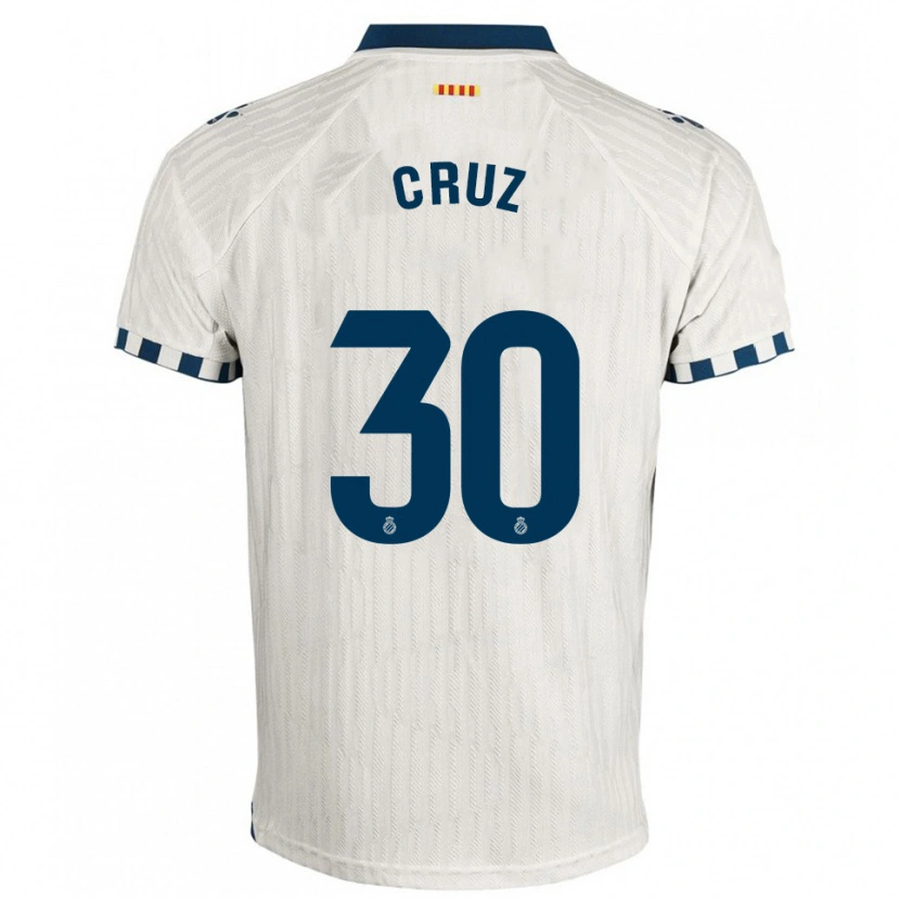 Danxen Mann Denis Cruz #30 Hvit Blå Bortetrøye Drakt Trøye 2025/26 Skjorter T-Skjorte