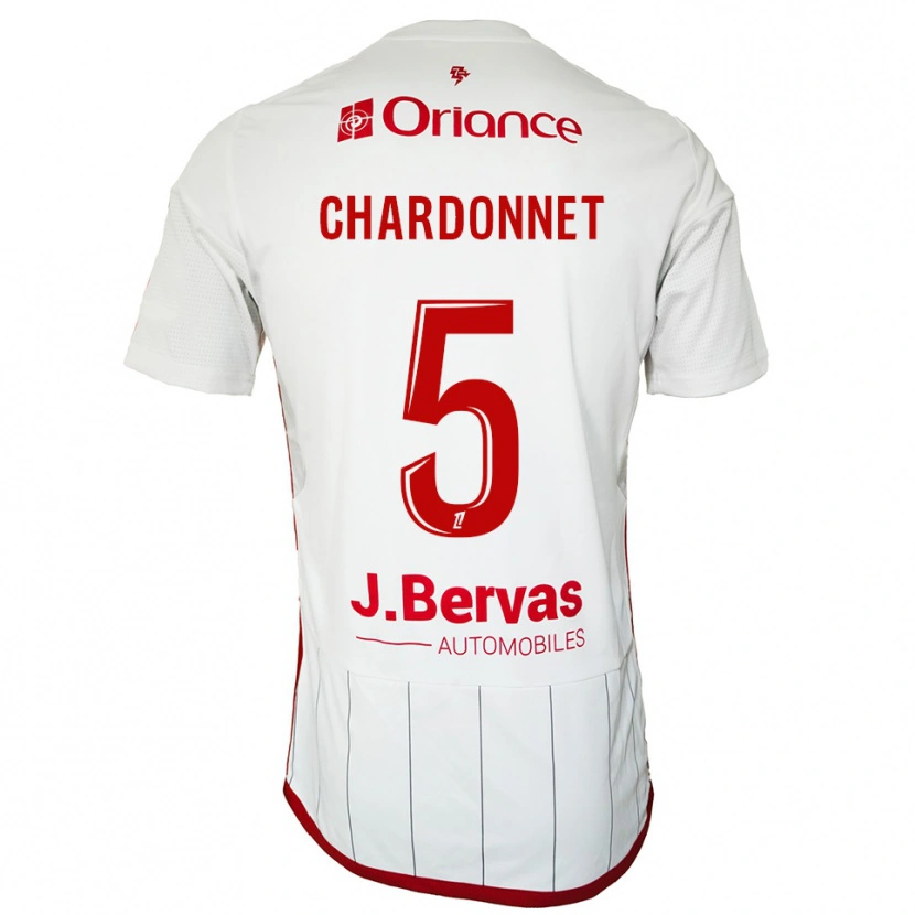 Danxen Mann Brendan Chardonnet #5 Hvit Rød Bortetrøye Drakt Trøye 2025/26 Skjorter T-Skjorte