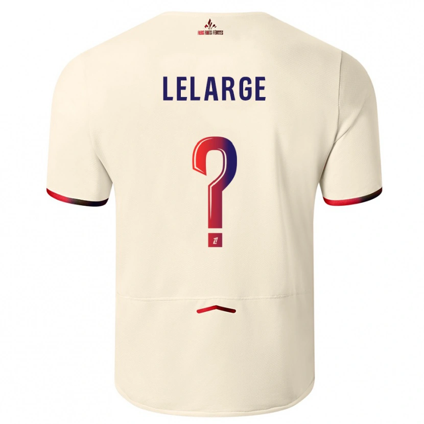 Danxen Mann Claire Lelarge #0 Off-White Rød Bortetrøye Drakt Trøye 2025/26 Skjorter T-Skjorte