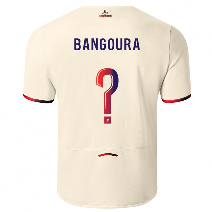 Danxen Mann Abdoulaye Zakha Bangoura #0 Off-White Rød Bortetrøye Drakt Trøye 2025/26 Skjorter T-Skjorte