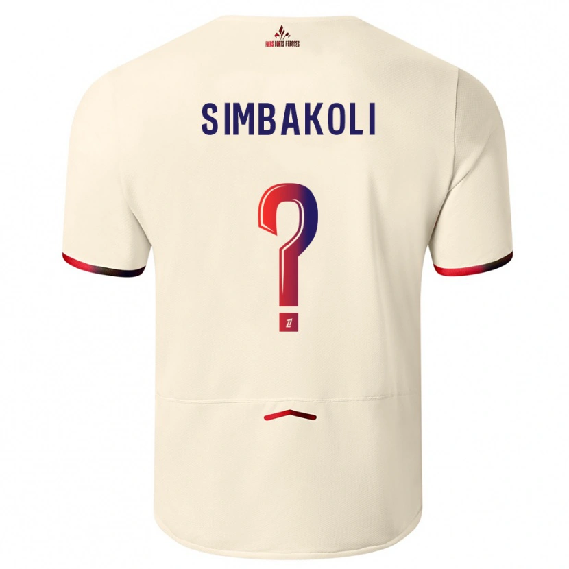 Danxen Mann Mamadou Simbakoli #0 Off-White Rød Bortetrøye Drakt Trøye 2025/26 Skjorter T-Skjorte