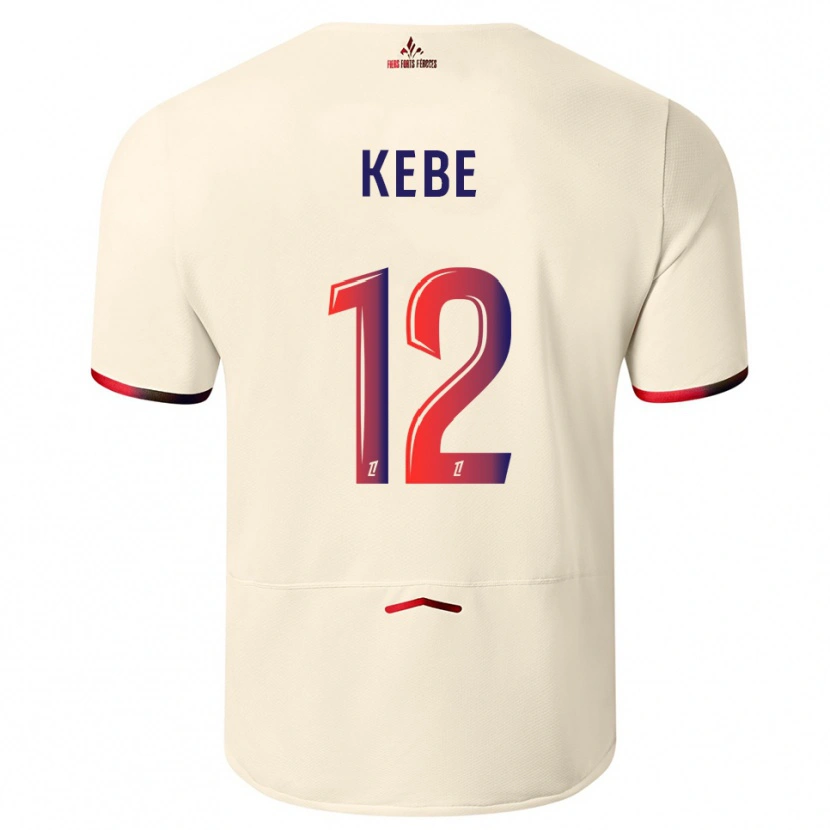 Danxen Mann Hamadi Kebe #12 Off-White Rød Bortetrøye Drakt Trøye 2025/26 Skjorter T-Skjorte