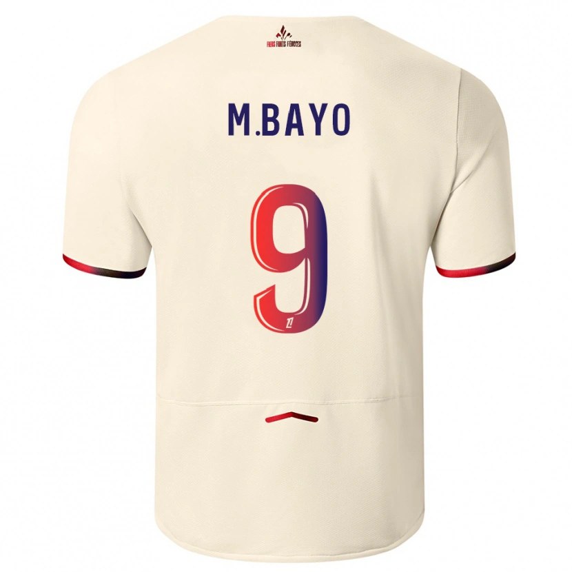 Danxen Mann Mohamed Bayo #9 Off-White Rød Bortetrøye Drakt Trøye 2025/26 Skjorter T-Skjorte