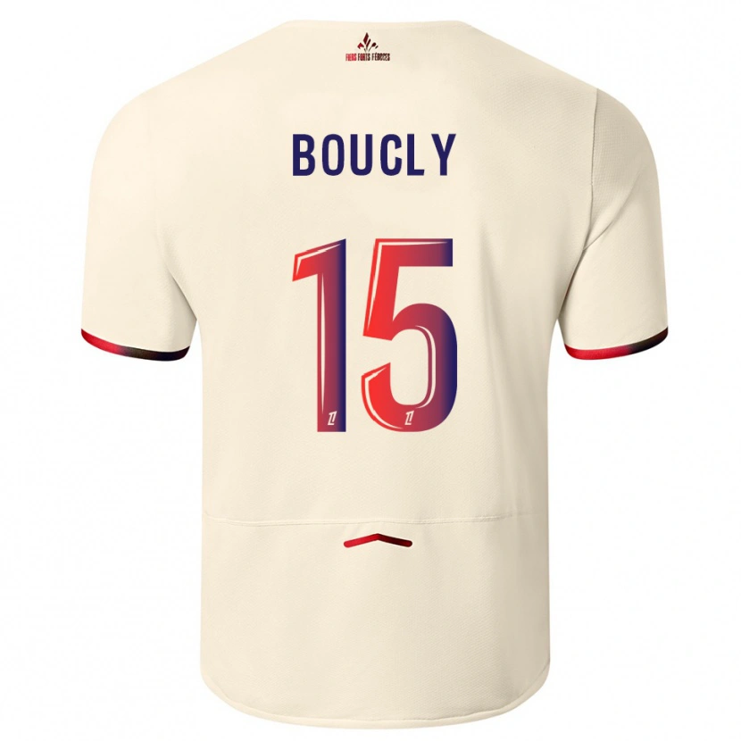 Danxen Mann Maite Boucly #15 Off-White Rød Bortetrøye Drakt Trøye 2025/26 Skjorter T-Skjorte