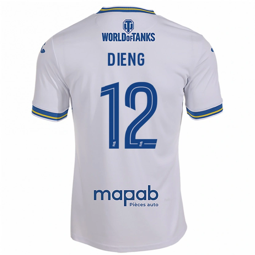 Danxen Mann Bamba Dieng #12 Hvit Lyseblå Bortetrøye Drakt Trøye 2025/26 Skjorter T-Skjorte