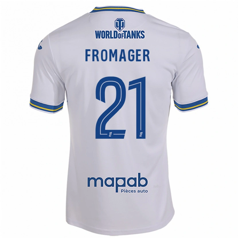 Danxen Mann Côme Fromager #21 Hvit Lyseblå Bortetrøye Drakt Trøye 2025/26 Skjorter T-Skjorte