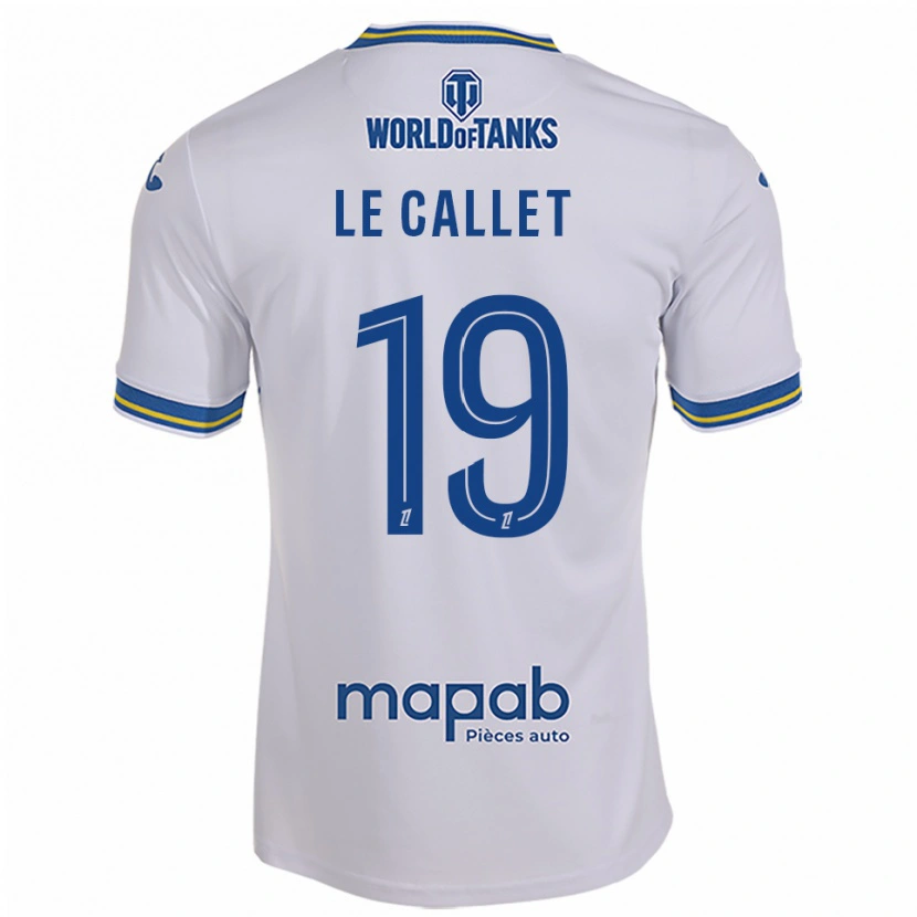 Danxen Mann Tiago Le Callet #19 Hvit Lyseblå Bortetrøye Drakt Trøye 2025/26 Skjorter T-Skjorte