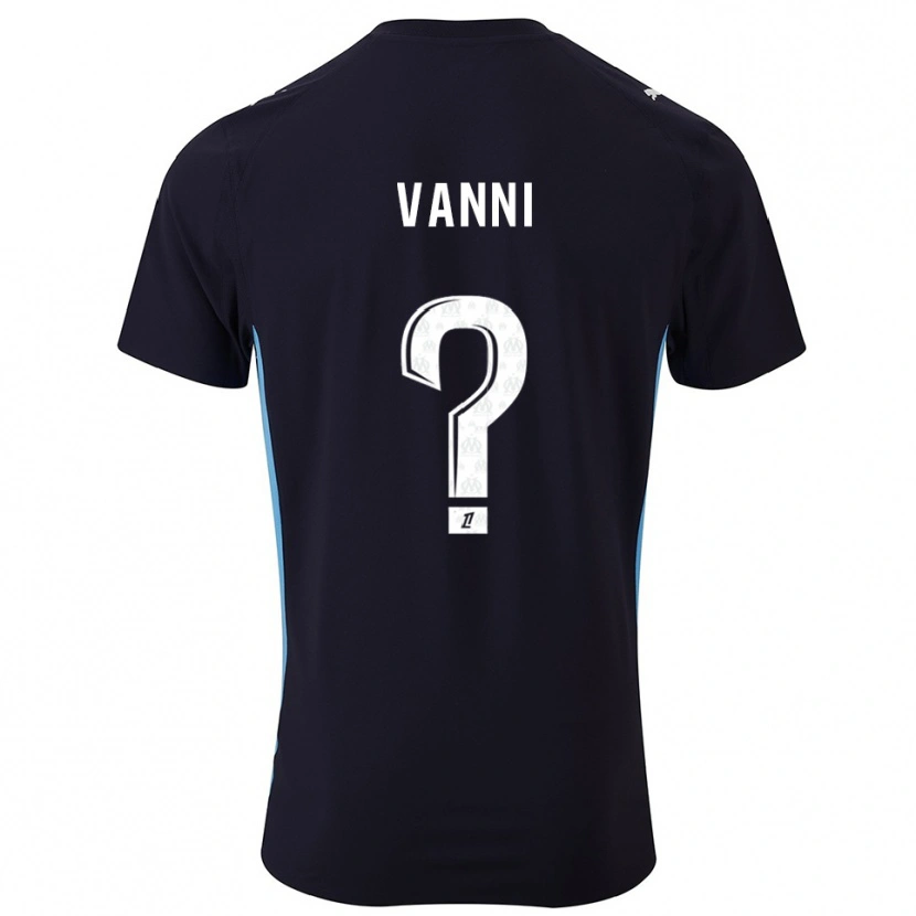 Danxen Mann Fabio Vanni #0 Svart Lyseblå Bortetrøye Drakt Trøye 2025/26 Skjorter T-Skjorte