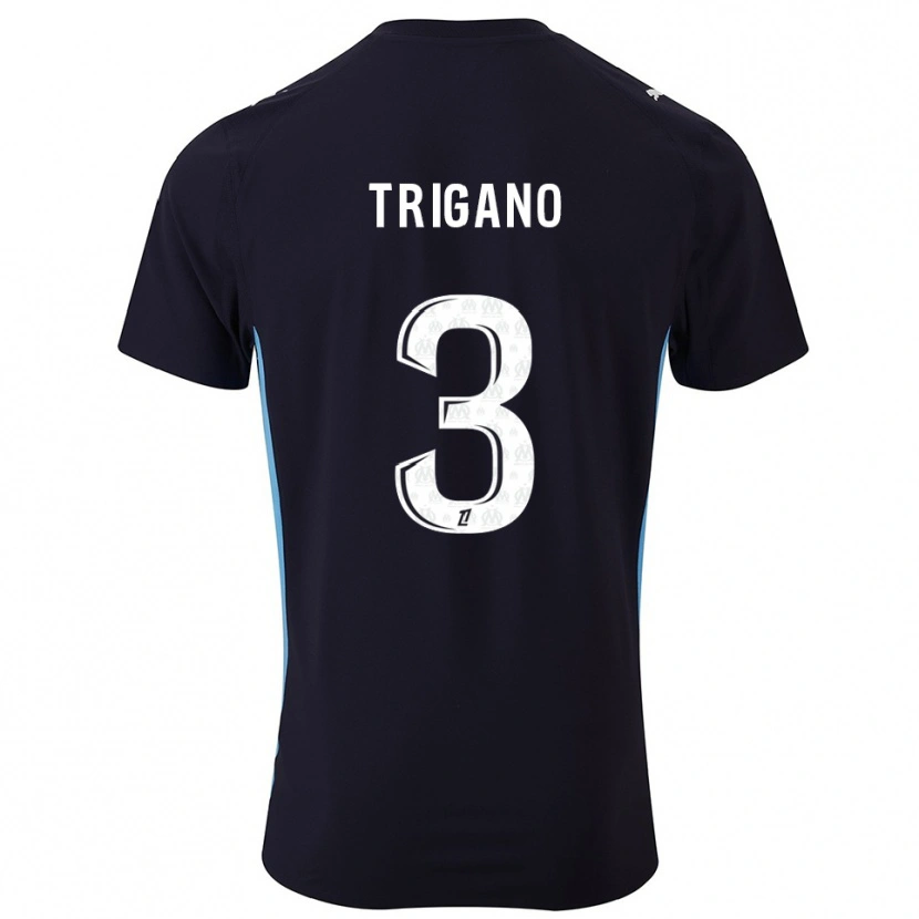 Danxen Mann Paolo Trigano #3 Svart Lyseblå Bortetrøye Drakt Trøye 2025/26 Skjorter T-Skjorte