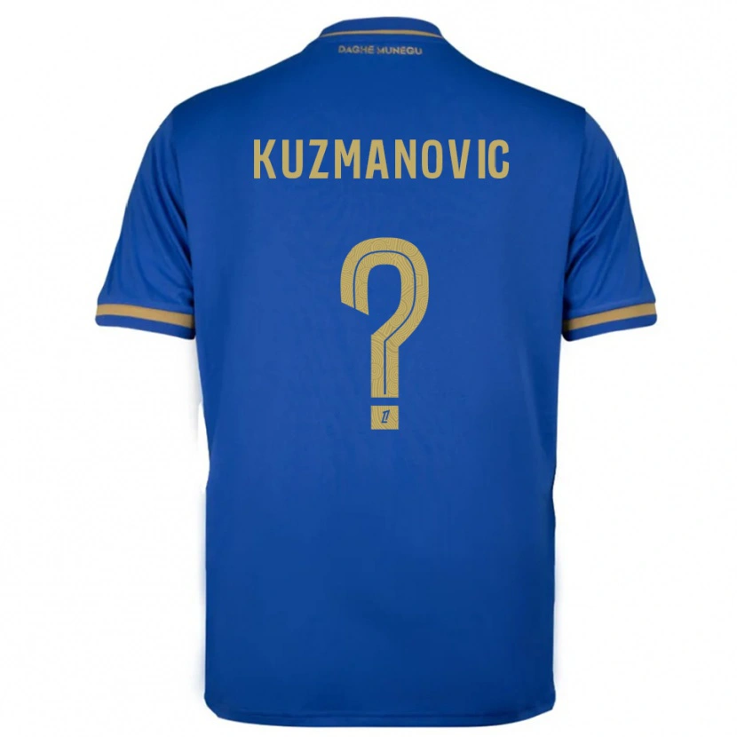Danxen Mann Dejan Kuzmanovic #0 Blå Gull Bortetrøye Drakt Trøye 2025/26 Skjorter T-Skjorte