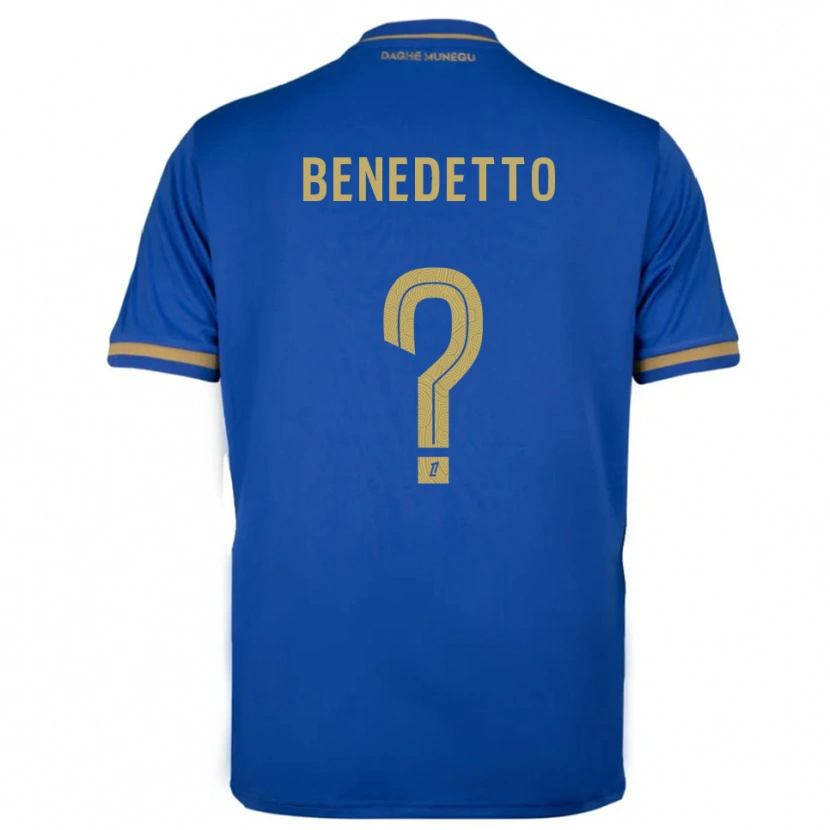Danxen Mann Antéo Benedetto #0 Blå Gull Bortetrøye Drakt Trøye 2025/26 Skjorter T-Skjorte