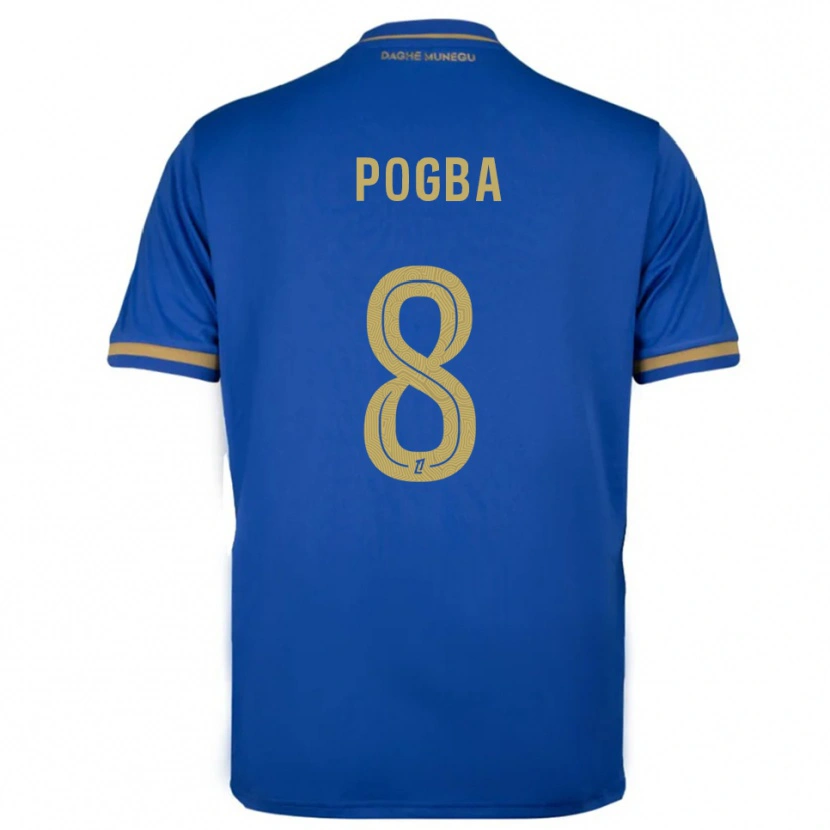 Danxen Mann Paul Pogba #8 Blå Gull Bortetrøye Drakt Trøye 2025/26 Skjorter T-Skjorte