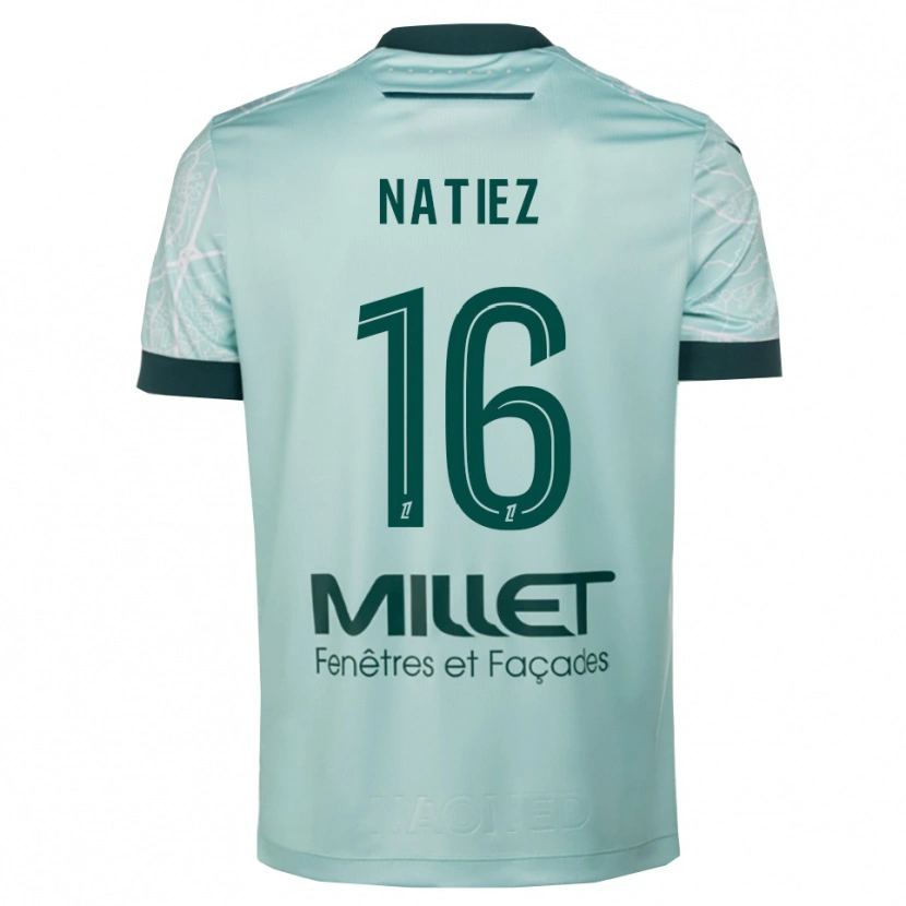 Danxen Mann Stanislas Natiez #16 Grønn Hvit Bortetrøye Drakt Trøye 2025/26 Skjorter T-Skjorte