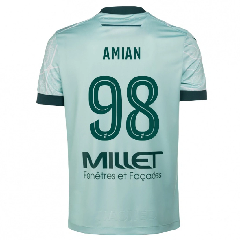 Danxen Mann Kelvin Amian #98 Grønn Hvit Bortetrøye Drakt Trøye 2025/26 Skjorter T-Skjorte