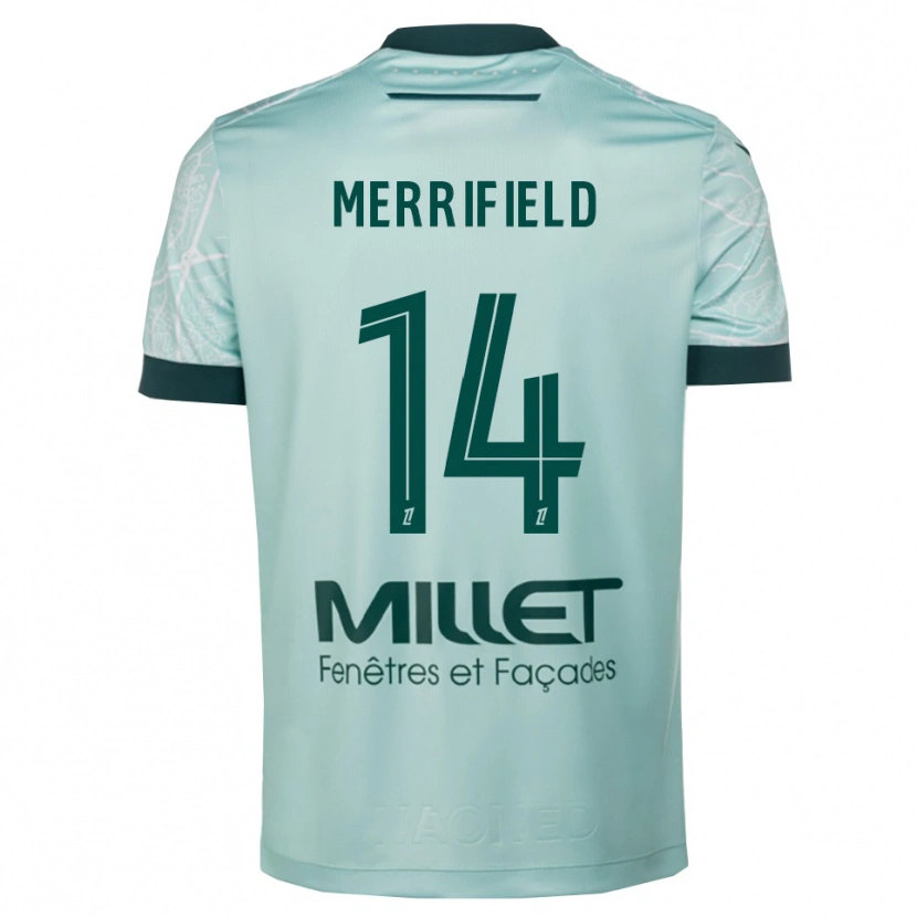 Danxen Mann Loan Merrifield #14 Grønn Hvit Bortetrøye Drakt Trøye 2025/26 Skjorter T-Skjorte