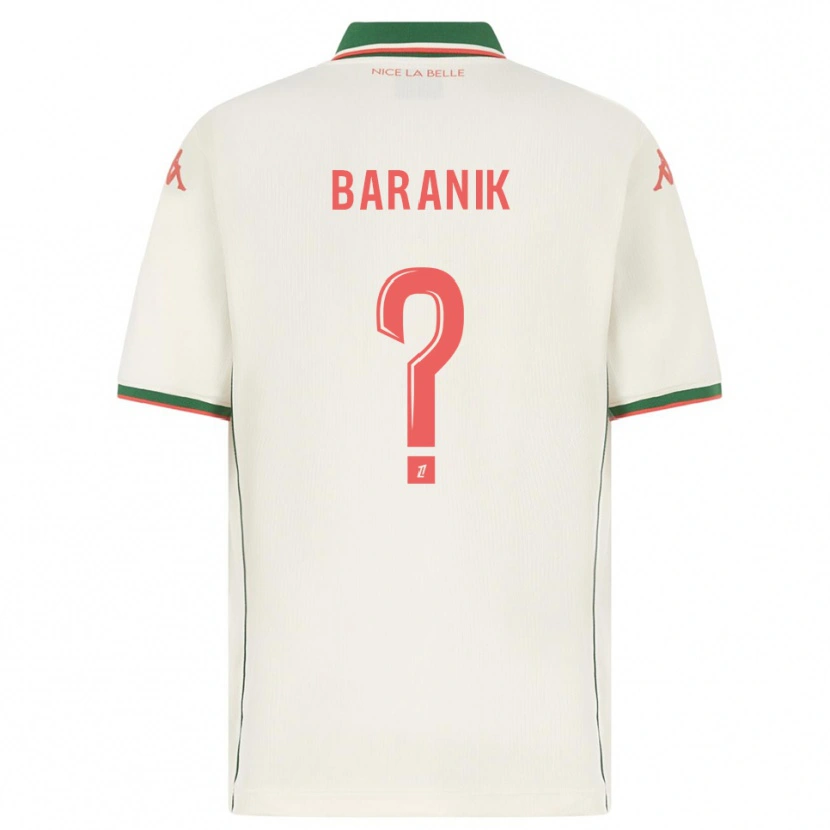 Danxen Mann Evan Baranik #0 Hvit Grønn Bortetrøye Drakt Trøye 2025/26 Skjorter T-Skjorte