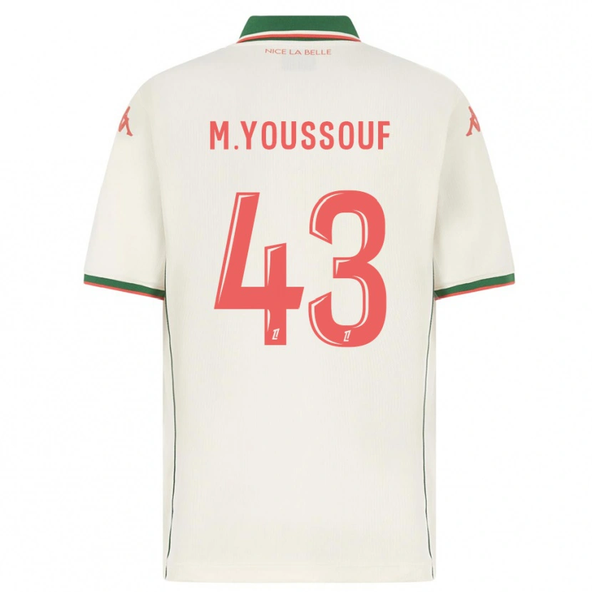 Danxen Mann Mousslim Youssouf #43 Hvit Grønn Bortetrøye Drakt Trøye 2025/26 Skjorter T-Skjorte