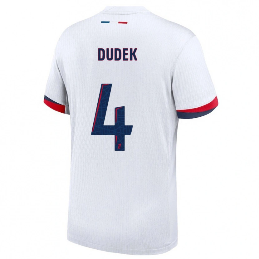 Danxen Mann Paulina Dudek #4 Hvit Rød Bortetrøye Drakt Trøye 2025/26 Skjorter T-Skjorte