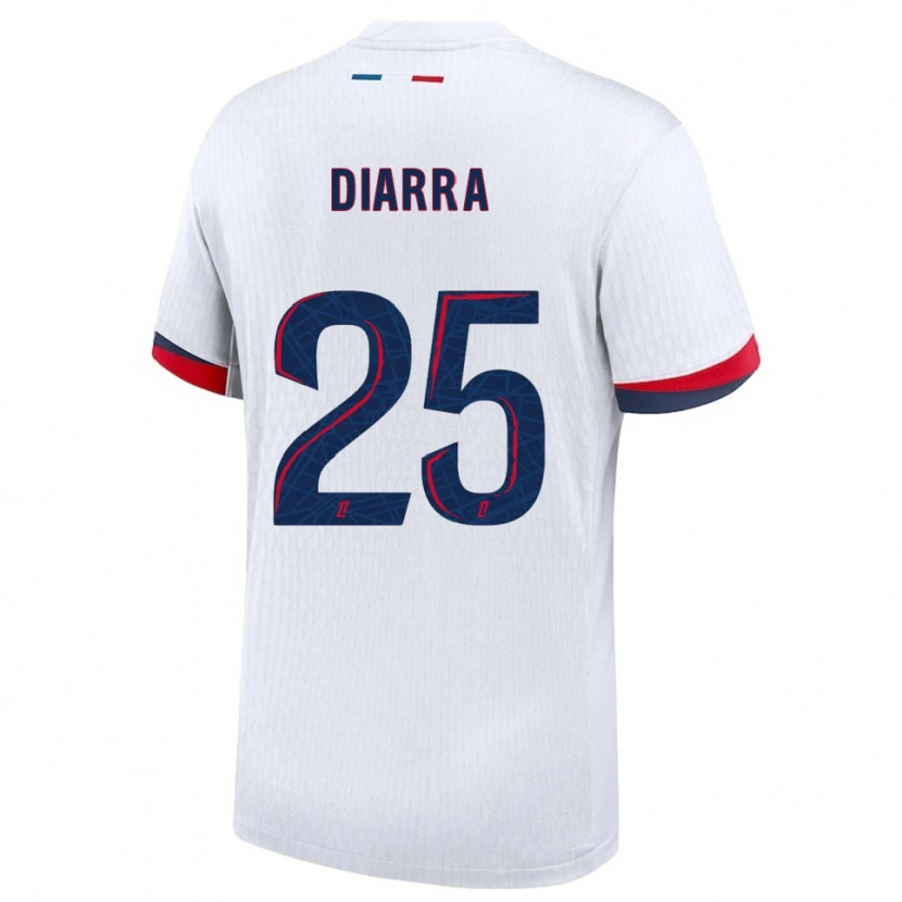 Danxen Mann Agueissa Diarra #25 Hvit Rød Bortetrøye Drakt Trøye 2025/26 Skjorter T-Skjorte