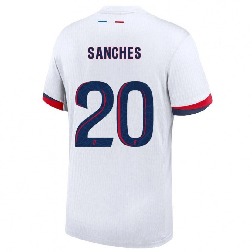 Danxen Mann Cédric Sanches #20 Hvit Rød Bortetrøye Drakt Trøye 2025/26 Skjorter T-Skjorte