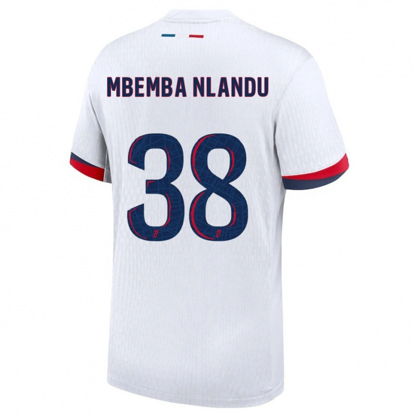 Danxen Mann Emmanuel Mbemba #38 Hvit Rød Bortetrøye Drakt Trøye 2025/26 Skjorter T-Skjorte