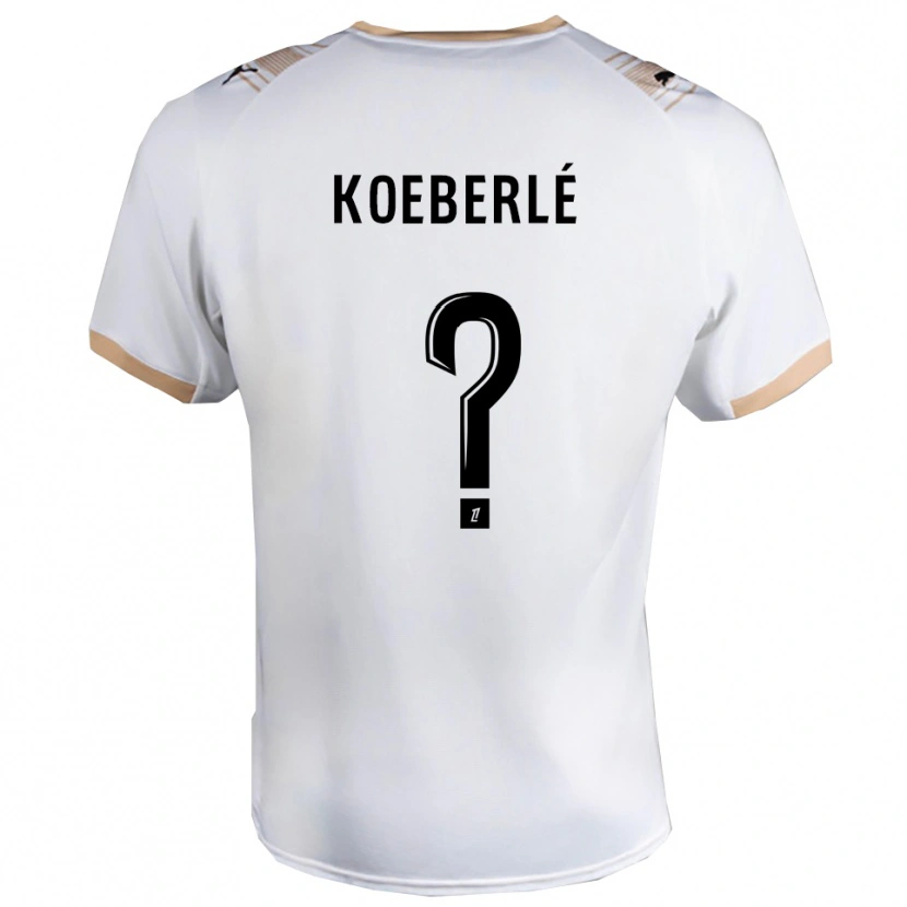 Danxen Mann Samuel Koeberlé #0 Hvit Svart Bortetrøye Drakt Trøye 2025/26 Skjorter T-Skjorte