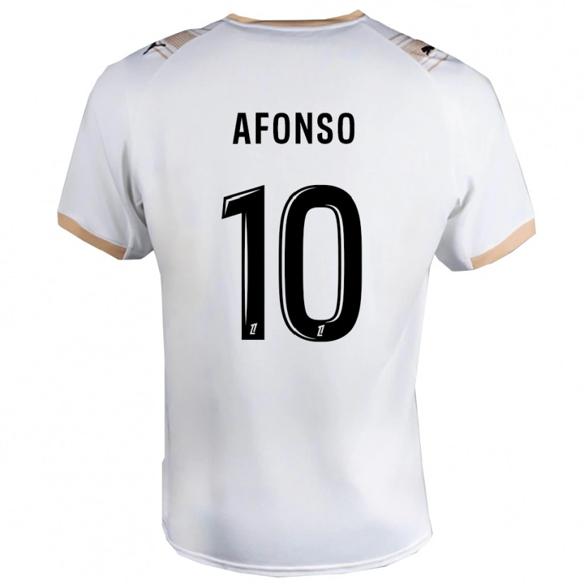 Danxen Mann Flavio Afonso #10 Hvit Svart Bortetrøye Drakt Trøye 2025/26 Skjorter T-Skjorte