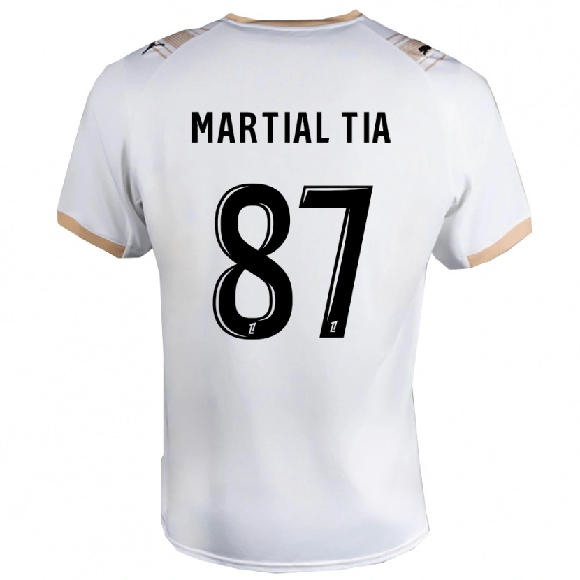Danxen Mann Ange Martial Tia #87 Hvit Svart Bortetrøye Drakt Trøye 2025/26 Skjorter T-Skjorte