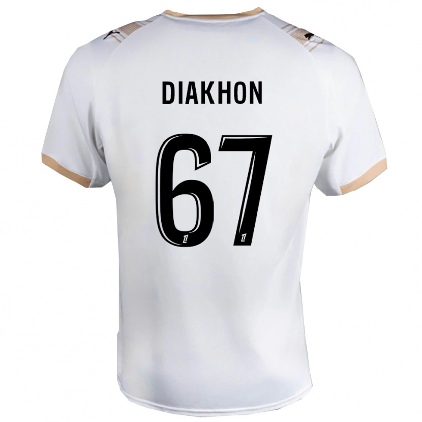 Danxen Mann Mamadou Diakhon #67 Hvit Svart Bortetrøye Drakt Trøye 2025/26 Skjorter T-Skjorte